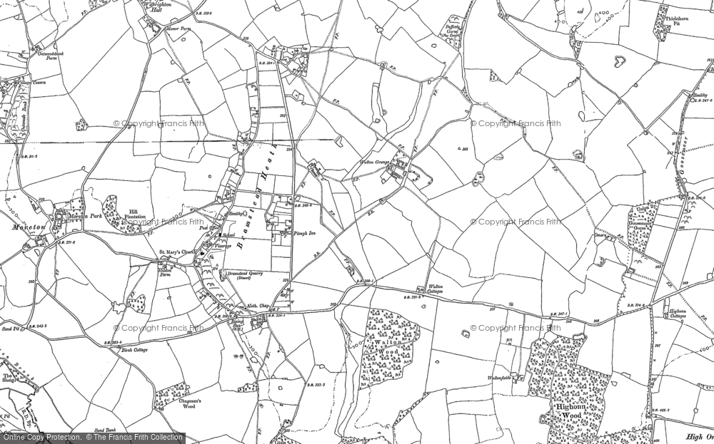 Old Map of Bromstead Heath, 1880 - 1882 in 1880