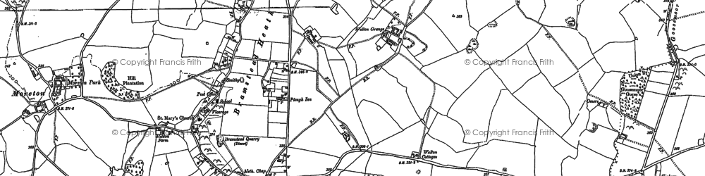 Old map of Bromstead Heath in 1880