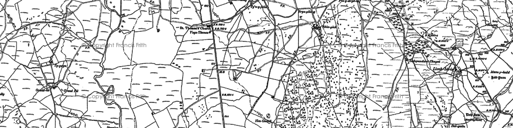 Old map of Tyddyn Bach in 1887