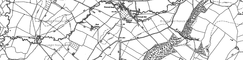 Old map of Broncroft in 1883
