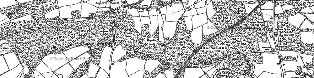 Old map of Brook in 1896