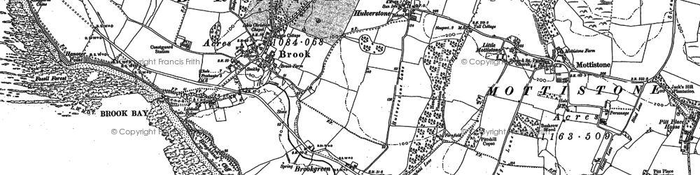 Old map of Brook in 1907