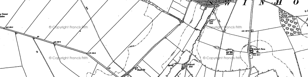 Old map of Binbrook Top in 1887