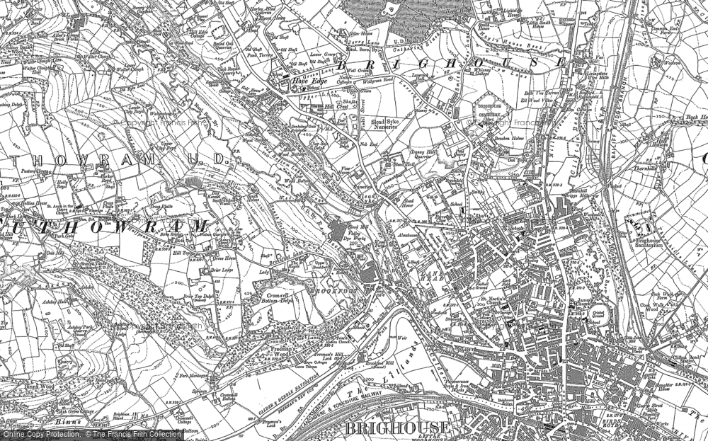 Old Map of Brookfoot, 1892 - 1893 in 1892