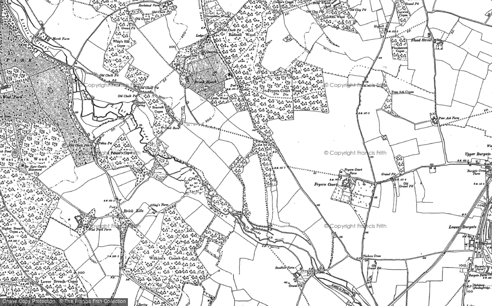 Old Map of Brookheath, 1895 in 1895