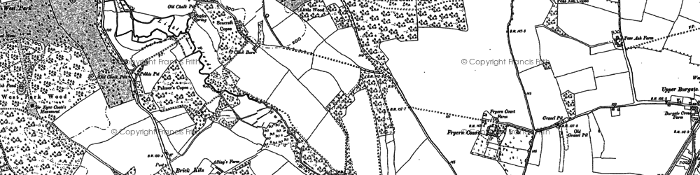 Old map of Brookheath in 1895