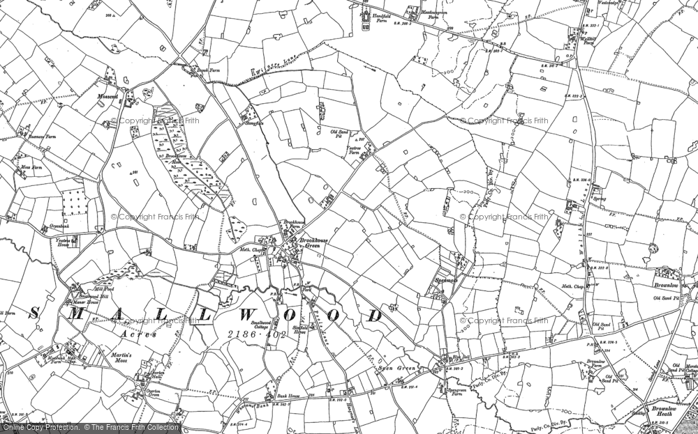 Old Map of Brookhouse Green, 1897 - 1908 in 1897