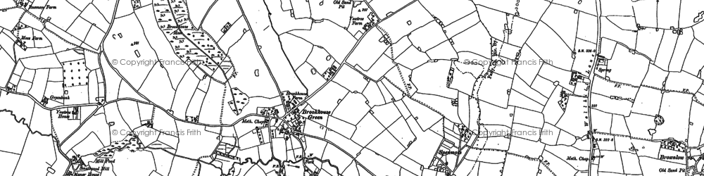 Old map of Brookhouse Green in 1897