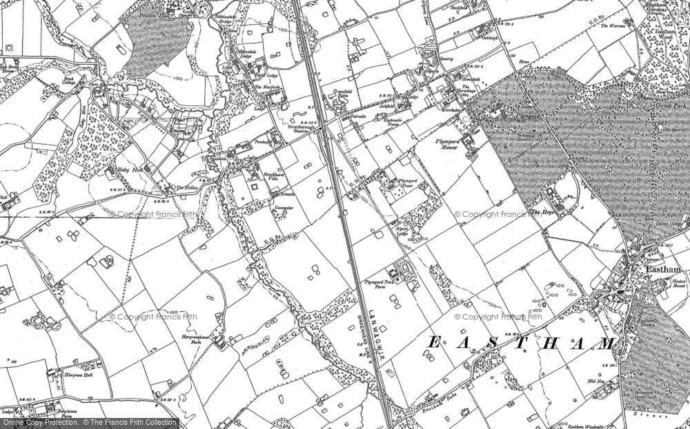Old Map of Historic Map covering Raby Hall in 1897