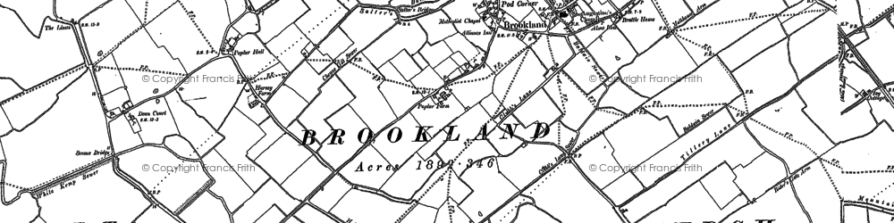 Old map of Brookland in 1897