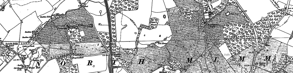 Old map of Brookmans Park in 1896