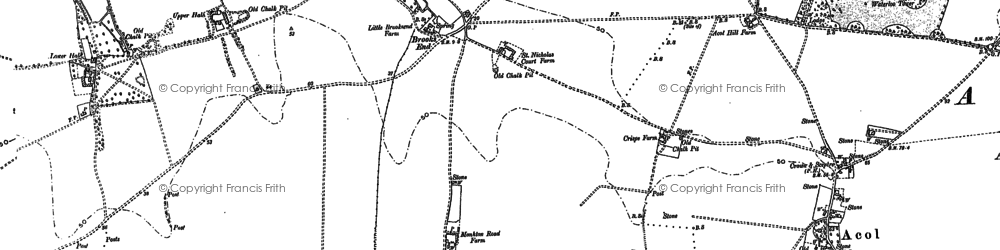 Old map of Brooks End in 1905
