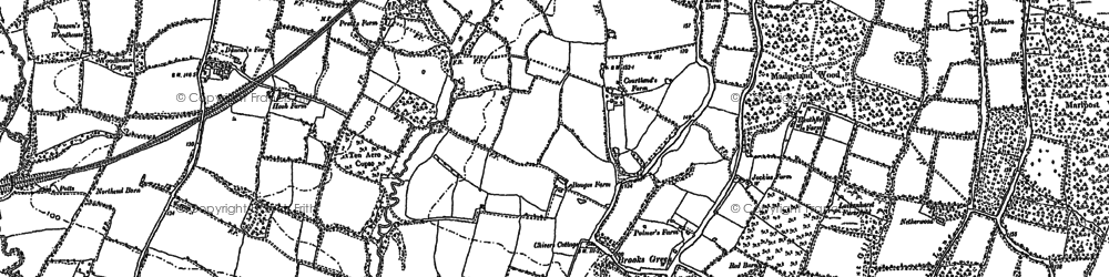 Old map of Brooks Green in 1896