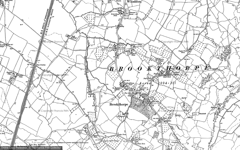 Old Map of Historic Map covering Brentlands in 1882