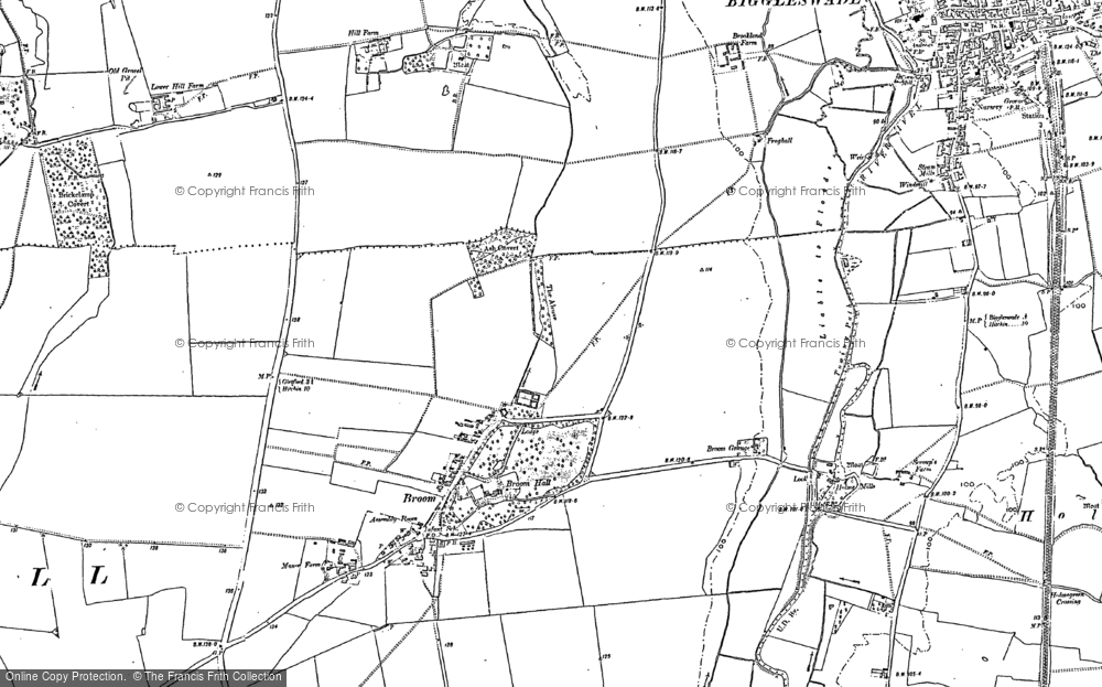 Old Map of Broom, 1882 - 1900 in 1882
