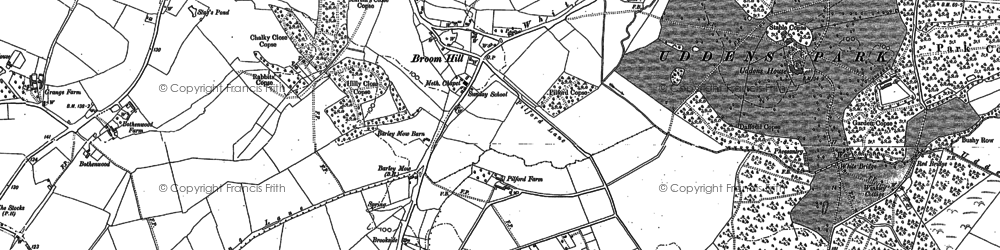 Old map of Broom Hill in 1887