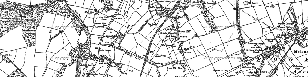 Old map of Broom Hill in 1916