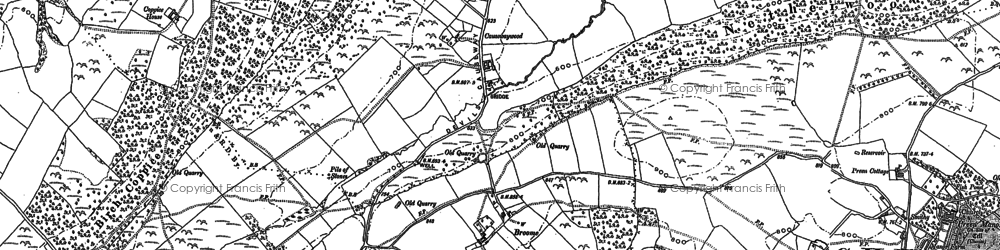 Old map of Birch Coppice in 1882