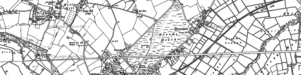 Old map of Broome Place in 1903