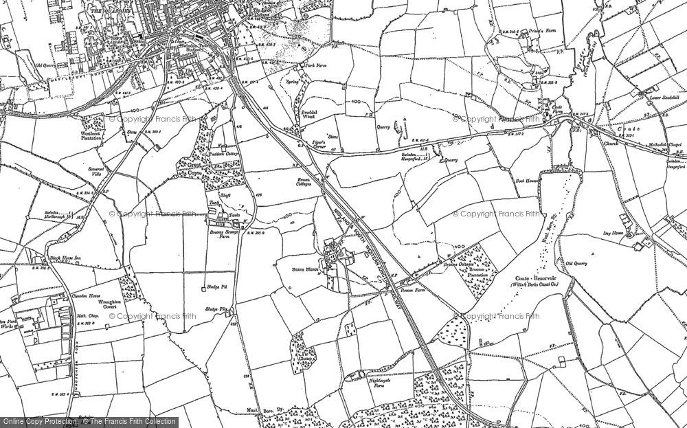 Old Map of Historic Map covering Burderop Wood in 1899
