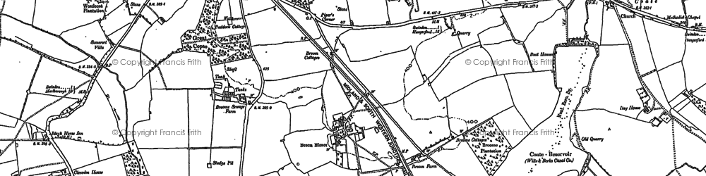 Old map of Burderop Wood in 1899