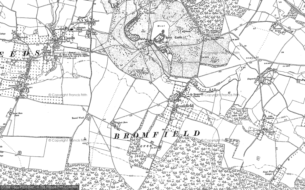 Old Map of Broomfield, 1895 - 1896 in 1895