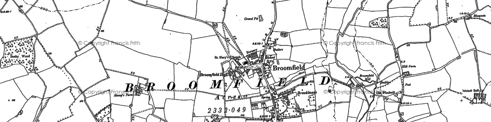 Old map of Belsteads in 1895