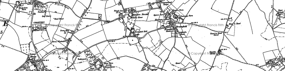 Old map of Herne in 1906