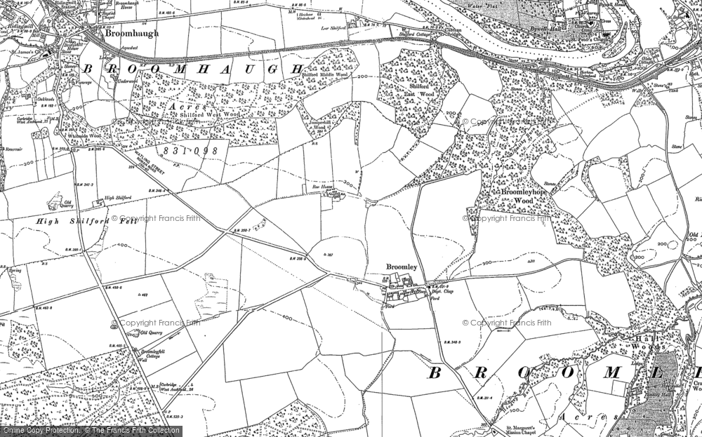 Old Map of Broomley, 1895 in 1895