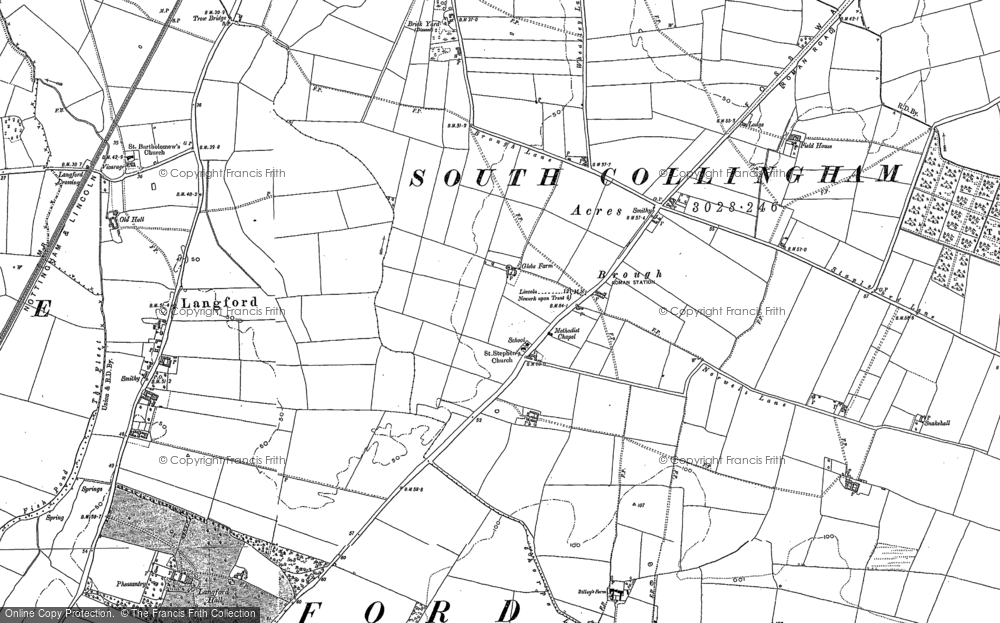 Old Map of Brough, 1884 - 1886 in 1884