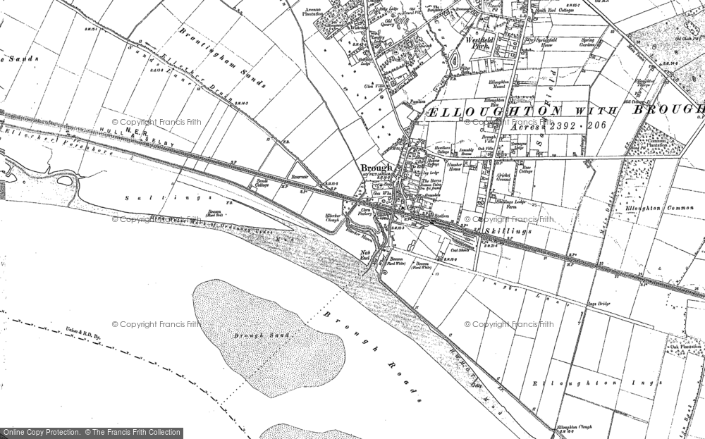 Old Map of Brough, 1888 - 1908 in 1888