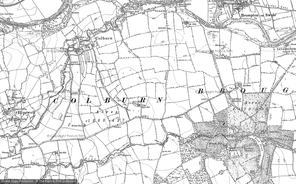 Old Map of Brough With St Giles, 1891 - 1892 in 1891