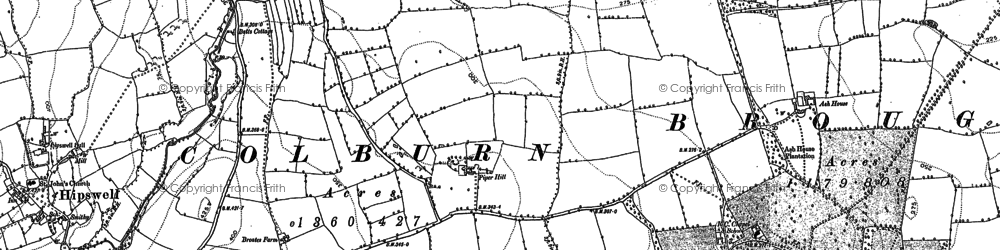 Old map of Brough Hall in 1891