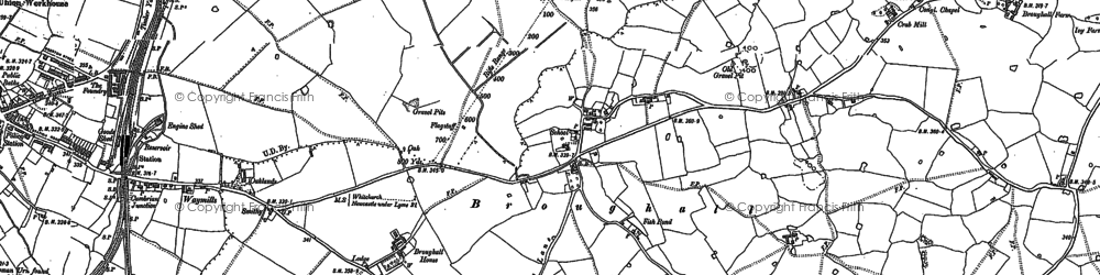 Old map of Broughall in 1879