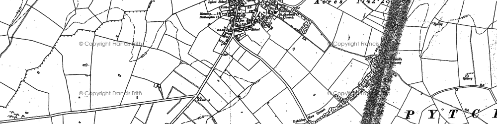 Old map of Pytchley Lodge in 1884