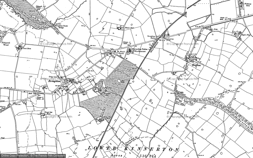 Old Map of Broughton, 1898 - 1909 in 1898