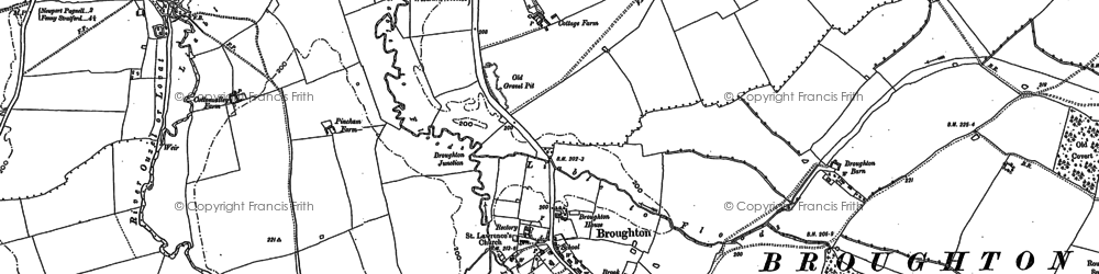 Old map of Broughton Manor in 1924