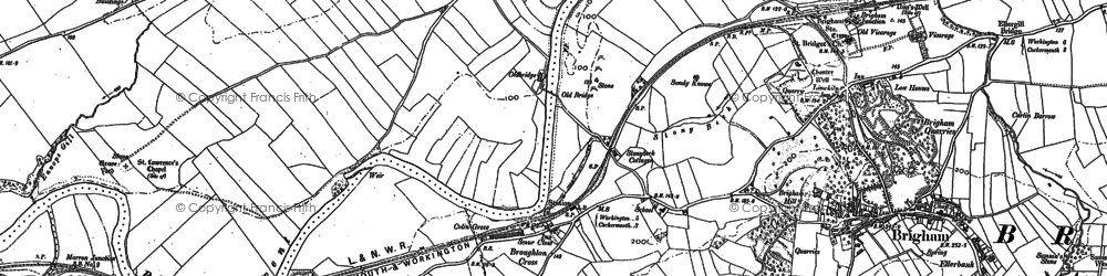 Old map of Broughton Cross in 1898