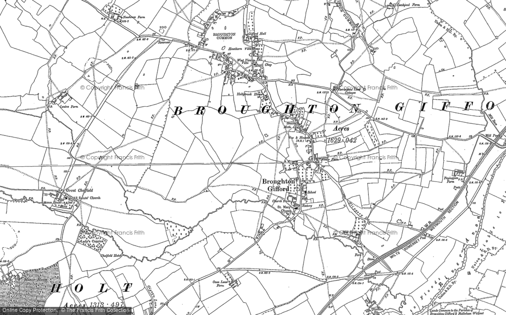 Old Map of Broughton Gifford, 1899 - 1922 in 1899