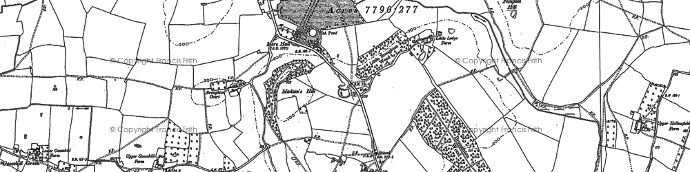 Old map of Becknor Manor in 1883