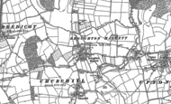 Old Map of Broughton Hackett, 1884