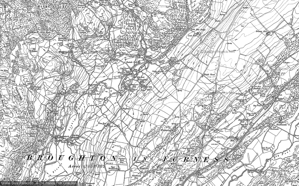 Old Map of Historic Map covering Lind End in 1912