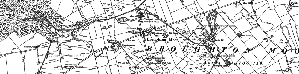 Old map of Broughton Moor in 1923