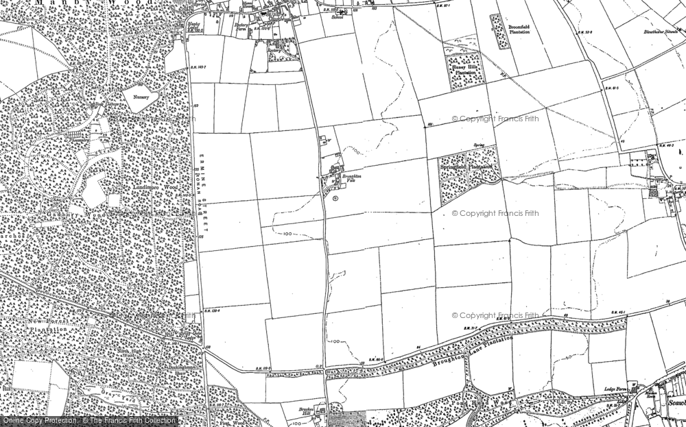 Old Map of Broughton Vale, 1885 - 1886 in 1885