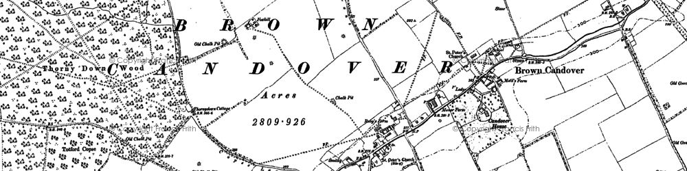 Old map of Brown Candover in 1894