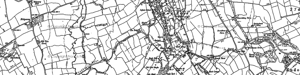 Old map of Ridgeway in 1878