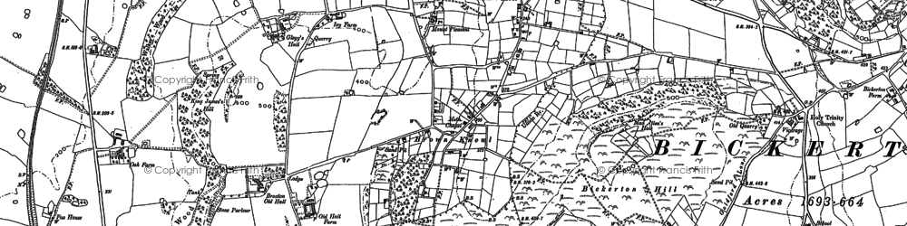 Old map of Brown Knowl in 1897