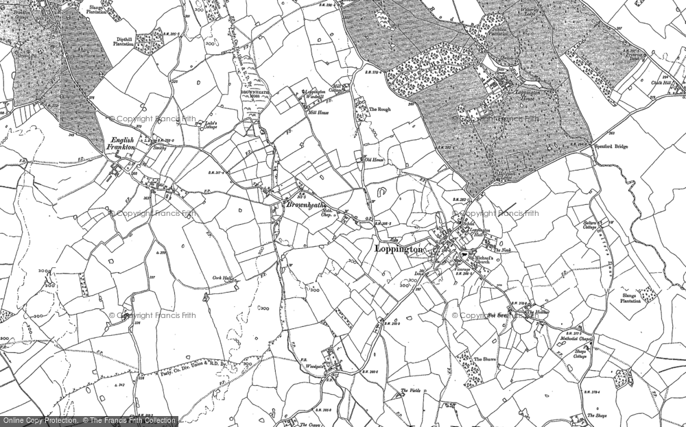 Old Map of Brownheath, 1874 - 1880 in 1874