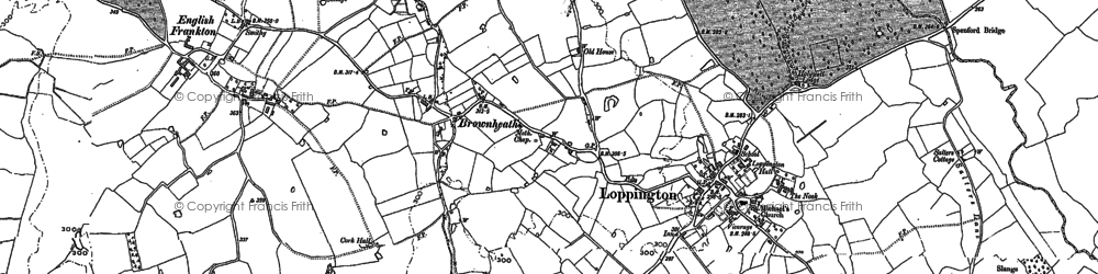 Old map of Brownheath in 1874