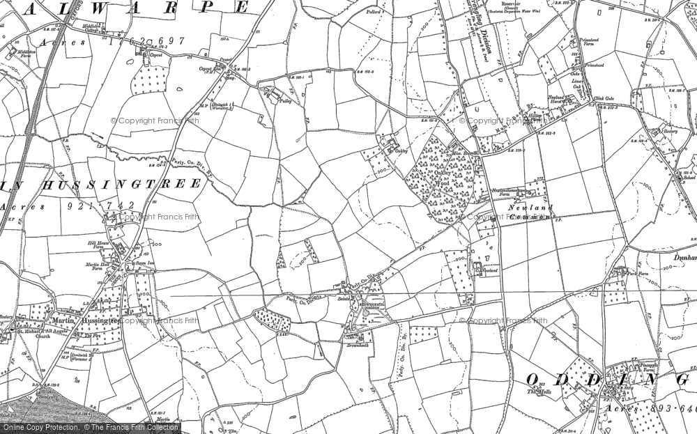 Old Map of Brownheath Common, 1883 - 1884 in 1883